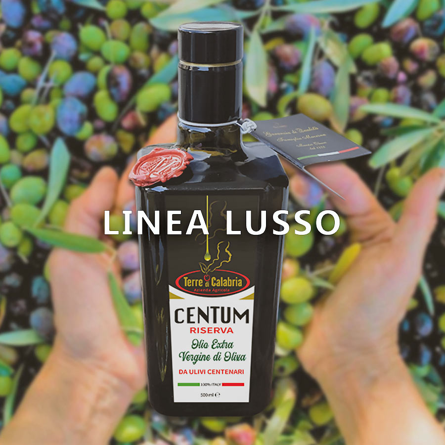 Terre di Calabria Azienda Agricola Biologica produce olio extravergine d'oliva linea lusso